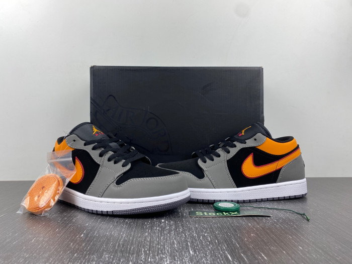air jordan 1 low highlighted with vivid orange fn7308-008