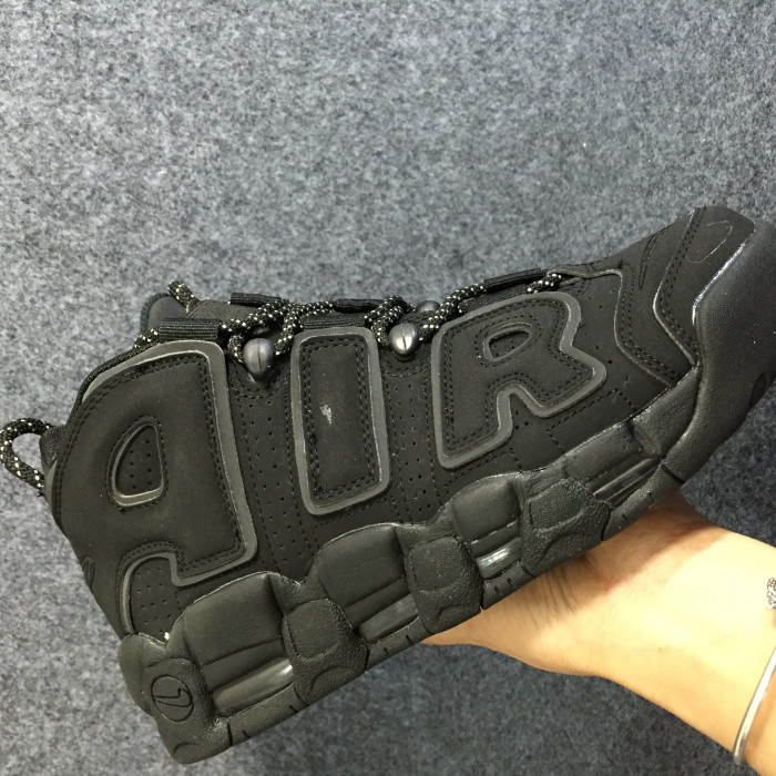 nike air more uptempo triple black 414962-004
