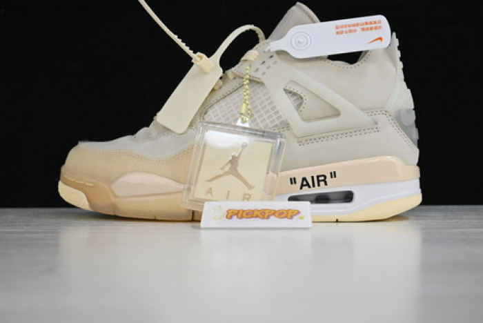 off-w x air jordan 4 retro sail cv9388-100