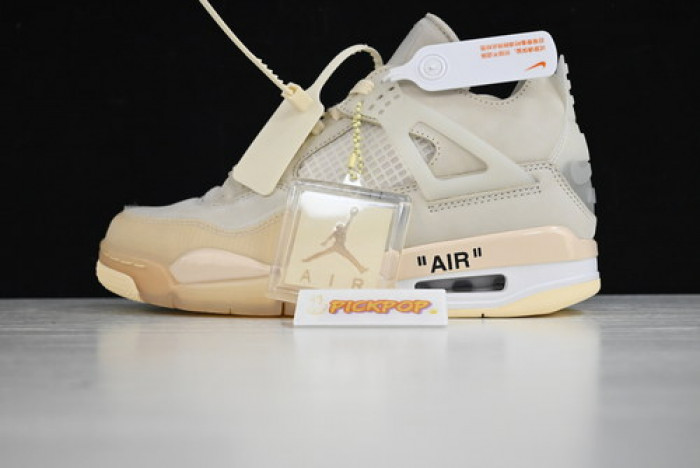 off-w x air jordan 4 retro sail cv9388-100