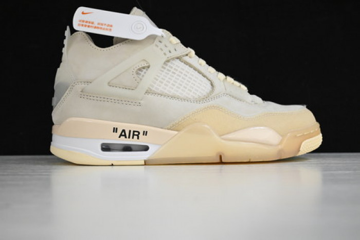 off-w x air jordan 4 retro sail cv9388-100