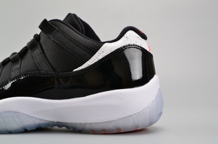 air jordan 11 retro low "infrared 23" black mens 528895-023