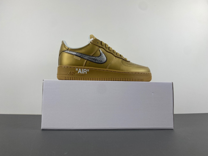 nike off-w x air force 1 low gold ao4297-800