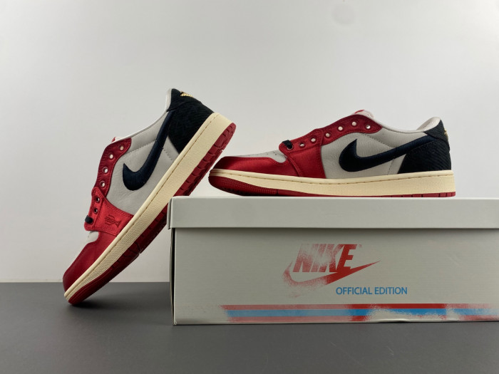 air jordan 1 low og x trophy room sail and varsity red fn0432-100