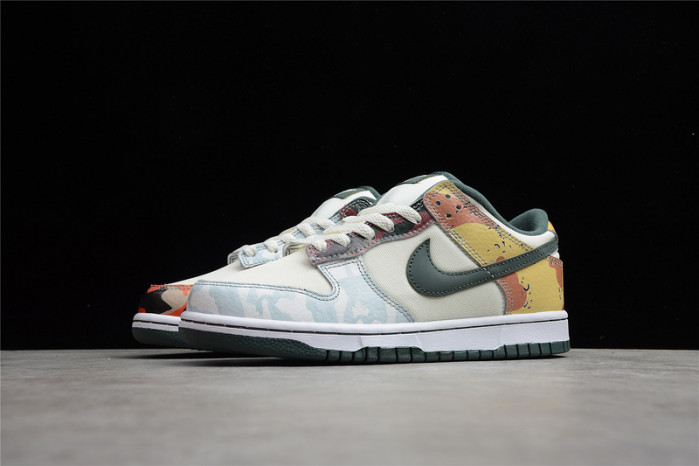 nike sb dunk low “sail multi camo” dh0957-100
