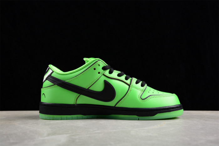 the powerpuff girls x nike sb dunk low “buttercup” fz8319-300