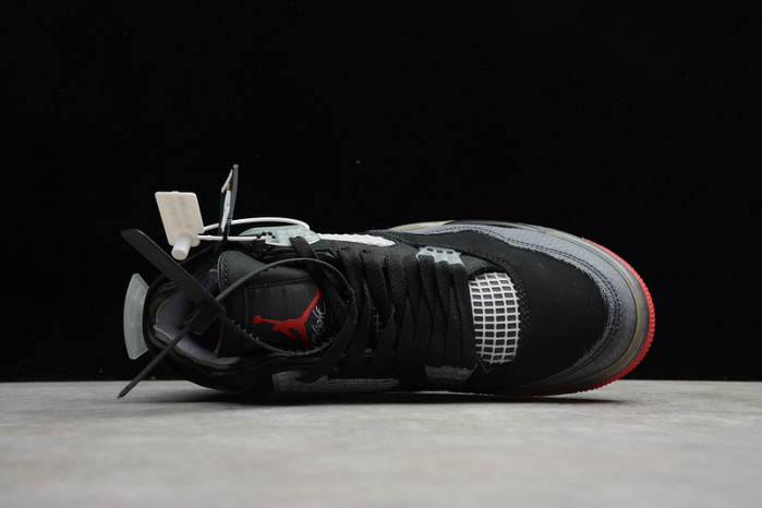off-w x air jordan 4 “bred” cv9388-001