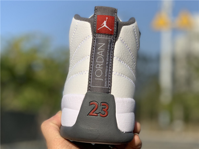 air jordan 12 gs white / dark grey 153265-160