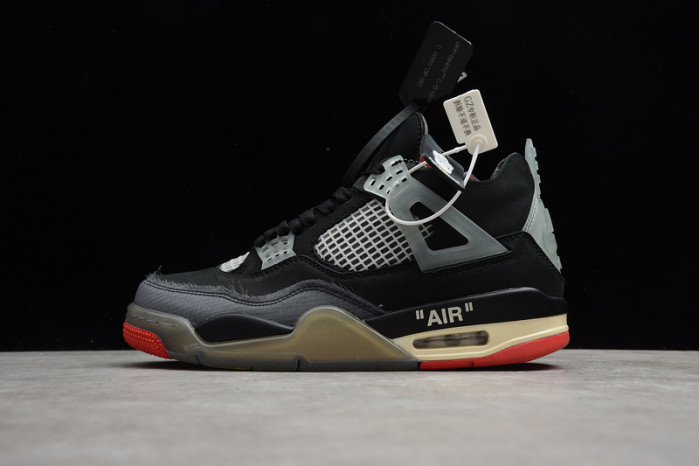 off-w x air jordan 4 “bred” cv9388-001
