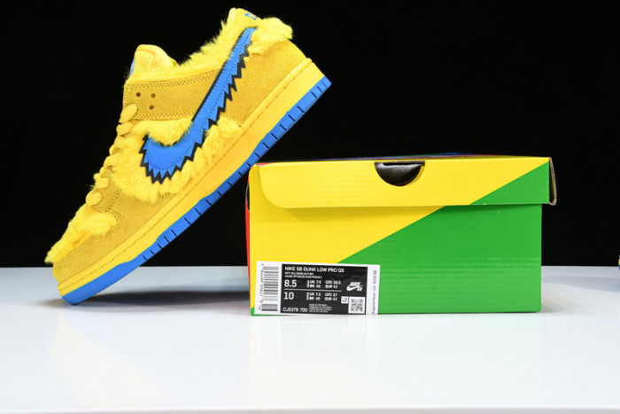 grateful dead x nike sb dunk low“ yellow bear” cj5378-700