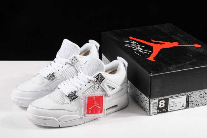 air jordan 4 retro “pure money” white 308497-100