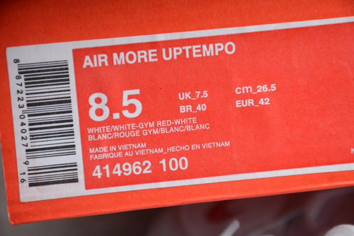 nike air more uptempo “gym red” 414962-100