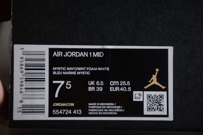 air jordan 1 mid blue mint 554724-413