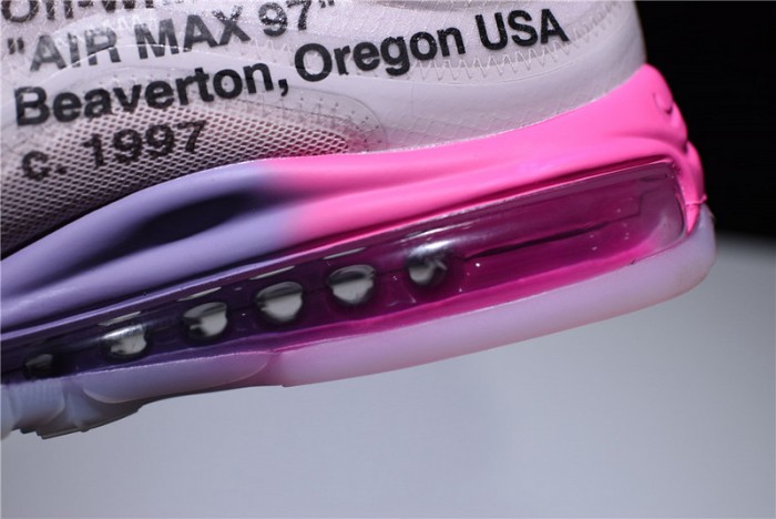 ow nike air max 97 rose aj4585-600
