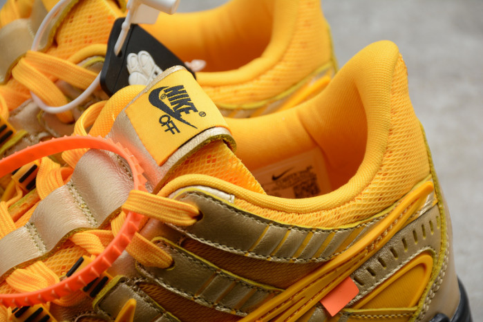 off-w x nike air rubber dunk university gold cu6015-700