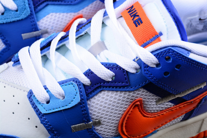 nike dunk low scrap knicks dm0128-100