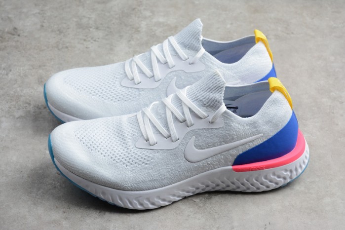nike epic react flyknit white aq0067-101
