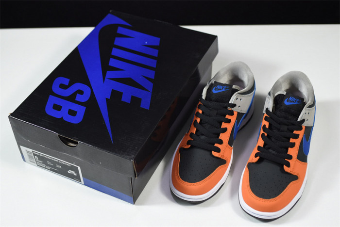 nike sb dunk low prm orange blue grey shoes 854866-025