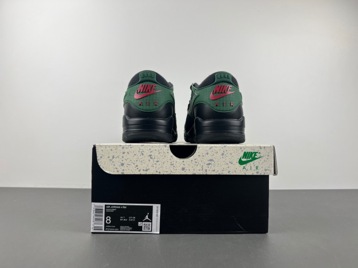 Air Jordan 4 RM Black Gorge Green University Red FQ7939-003