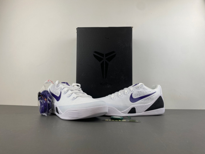 Nike Kobe 9 Elite Low EM Protro White Court Purple IH1401-100