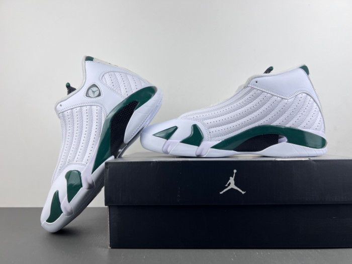 Air Jordan 14 Retro White Forest Green 311832-131